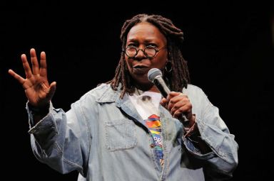 Whoopi Goldberg speaks during the WorldPride 2019 Opening Ceremony, a