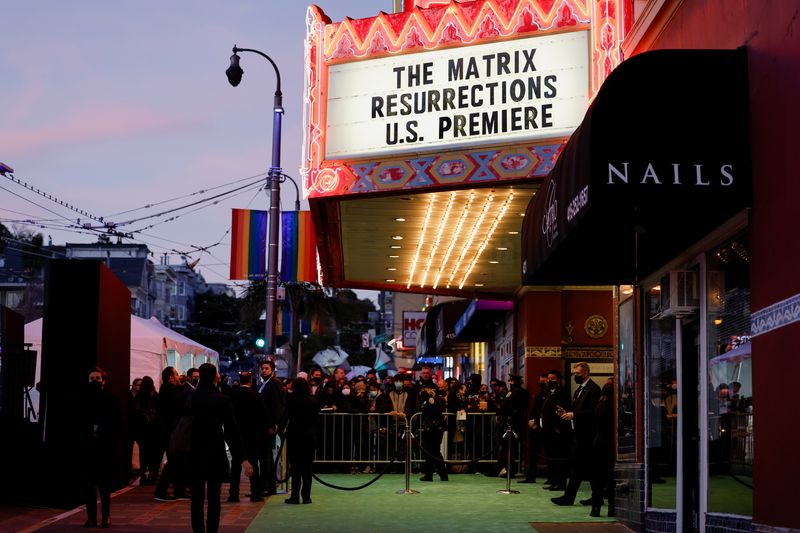 Red carpet for the premiere of The Matrix Resurrections in