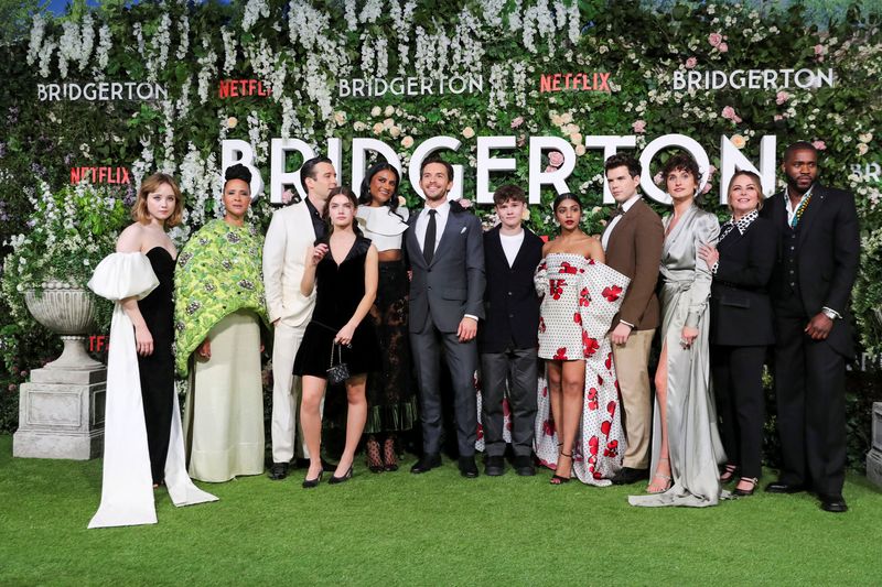 World premiere for Netflix show “Bridgerton” season two, in London
