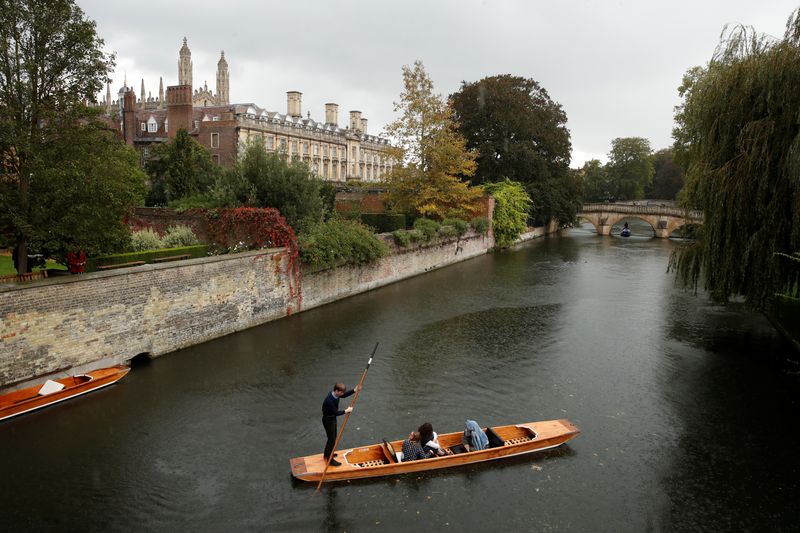 General view shows the University of Cambridge, as it pledges