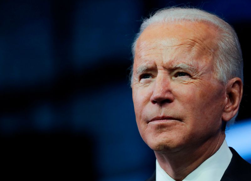 FILE PHOTO: U.S. President-elect Joe Biden delivers a televised address