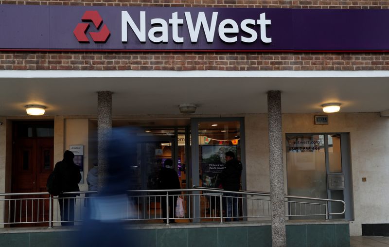 The logo of NatWest Bank, part of the Royal Bank