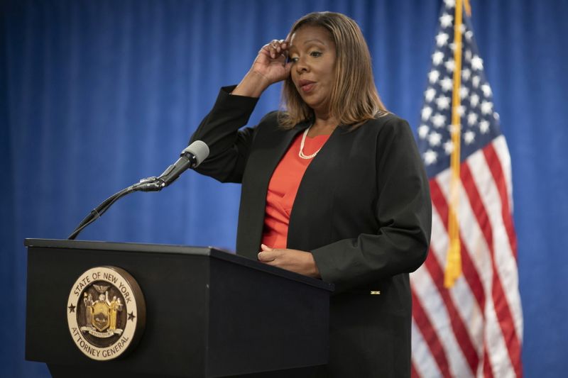 cabFILE PHOTO: New York State Attorney General, Letitia James, speaks