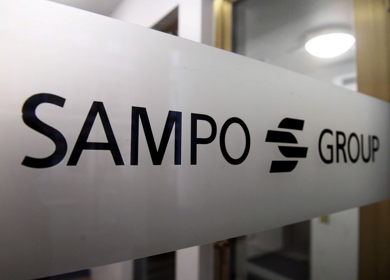 Sampo Group’s logo is pictured at the company’s headquarters in