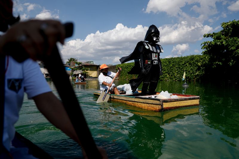 Village officer dressed as Darth Vader delivers relief goods amid