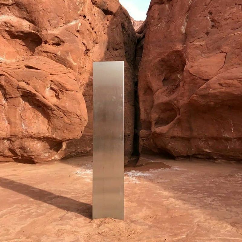 FILE PHOTO: Metal monolith is discovered in Red Rock Country
