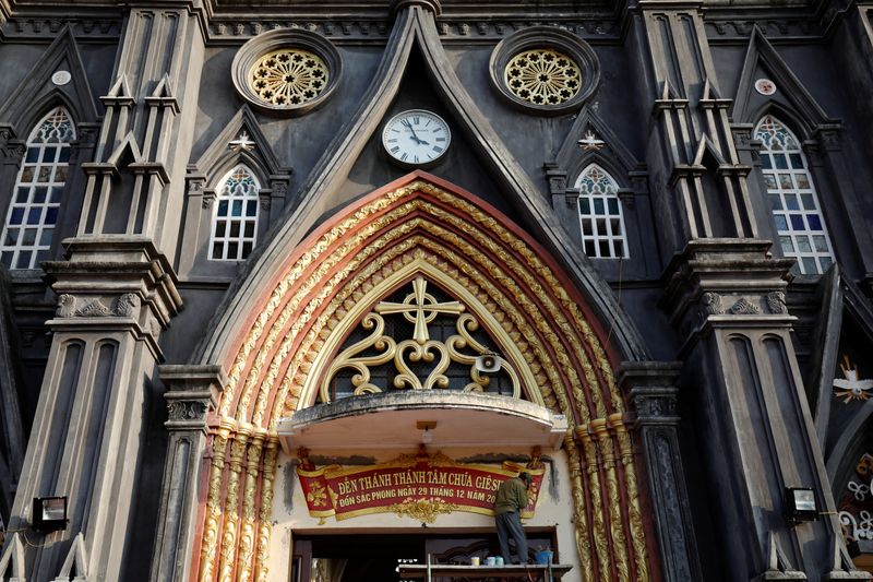 European church clocks collection is seen in Vietnam
