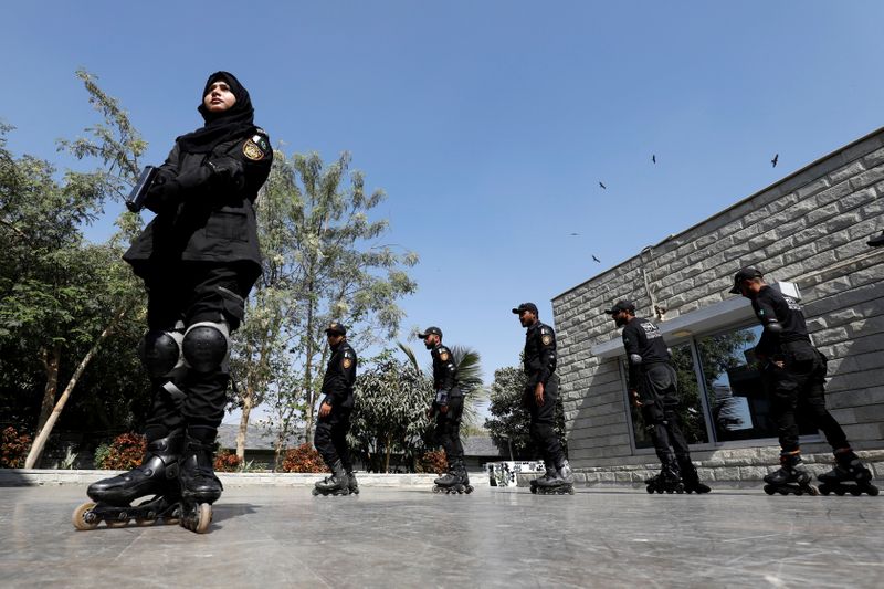 Pakistan’s police turn to rollerblading to curb street crime in