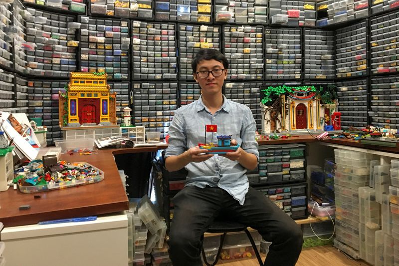 Hoang Dang, an industrial designer who loves Lego since he