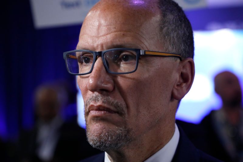 FILE PHOTO: Democratic National Committee chair Tom Perez is interviewed