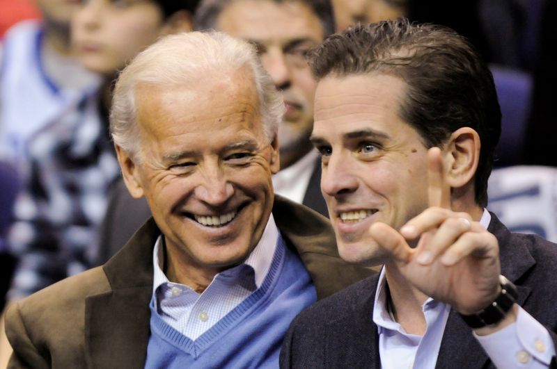 FILE PHOTO:  U.S. Vice President Biden and his son