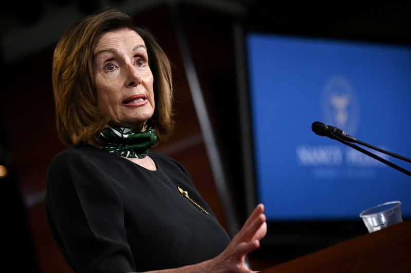 FILE PHOTO: House Speaker Pelosi holds her weekly news conference