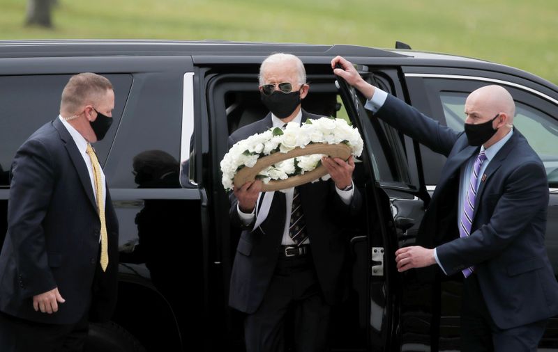 Joe Biden visits New Castle, Delaware, during Memorial Day