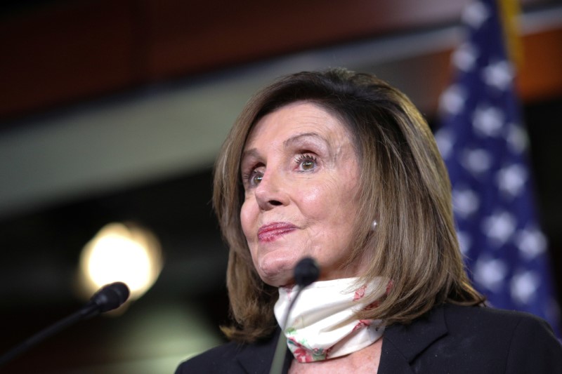 FILE PHOTO: Speaker of the House Pelosi delivers remarks during