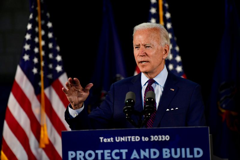 U.S. Democratic presidential candidate Joe Biden holds campaign event in