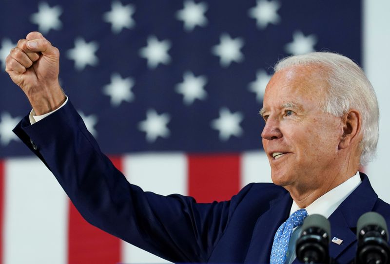FILE PHOTO: Democratic U.S. presidential candidate Biden holds campaign event