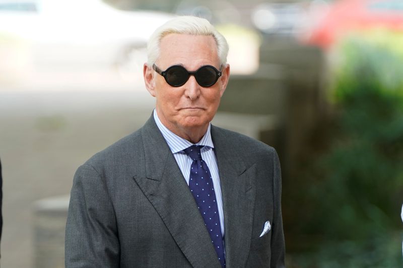FILE PHOTO: Roger Stone arrives for status hearing at U.S.