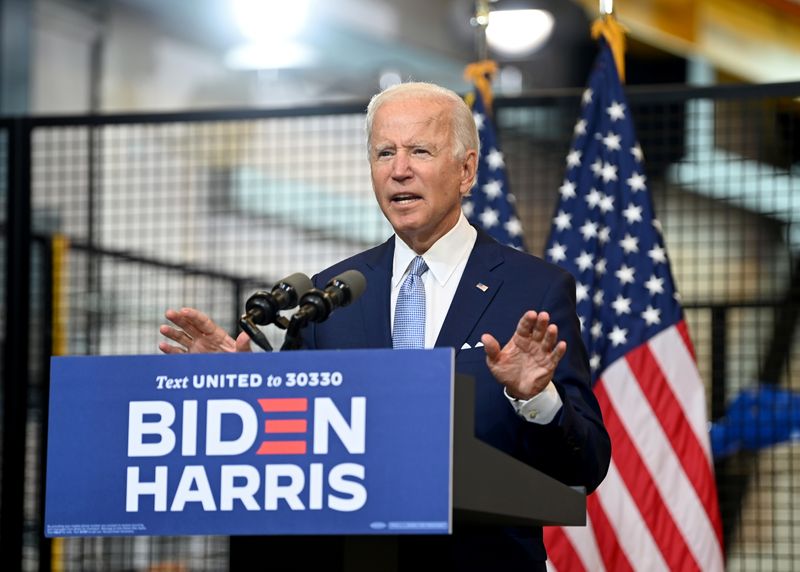 U.S. Democratic presidential nominee Joe Biden holds campaign event in