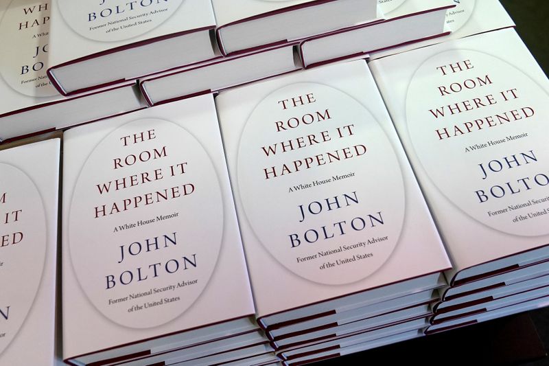 FILE PHOTO: Copies of John Bolton’s book ‘The Room Where