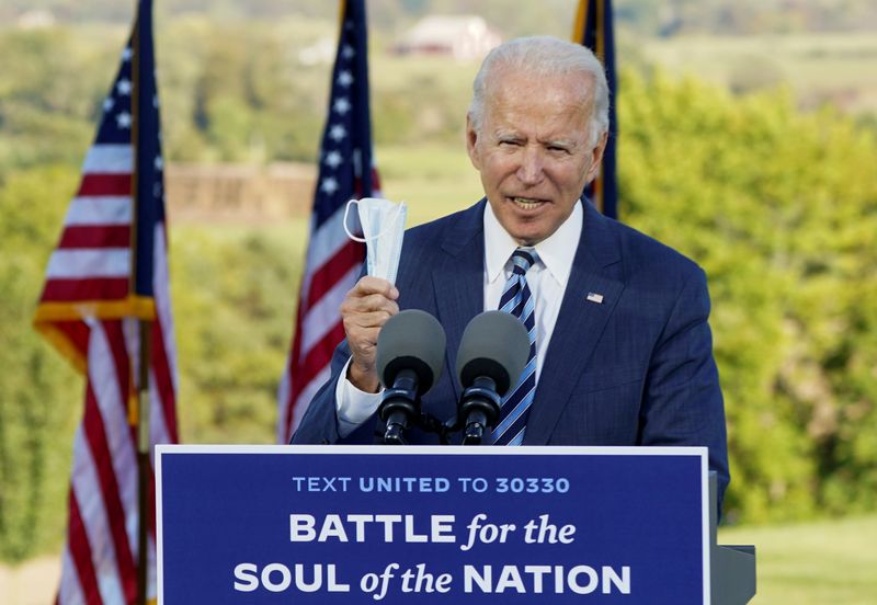 FILE PHOTO: Democratic U.S. presidential nominee Joe Biden campaigns in