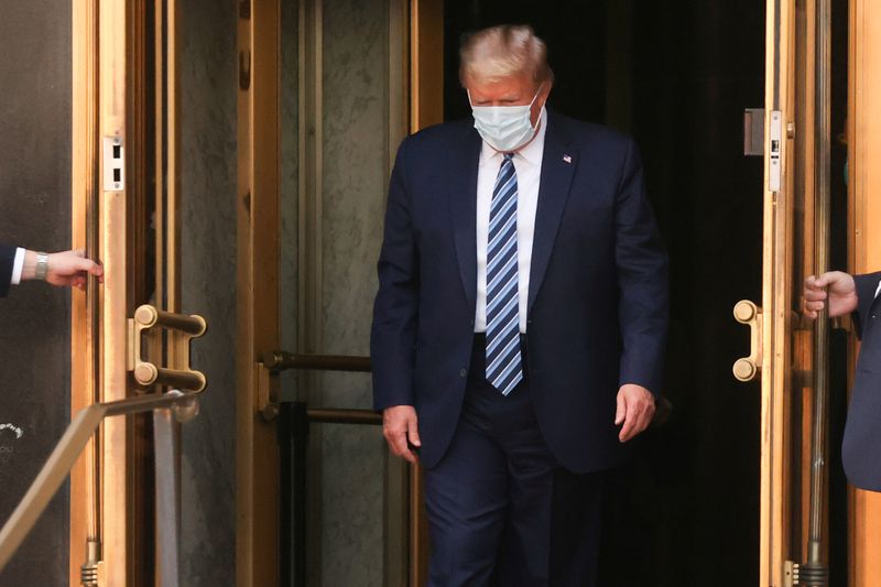 FILE PHOTO: U.S. President Donald Trump departs Walter Reed National