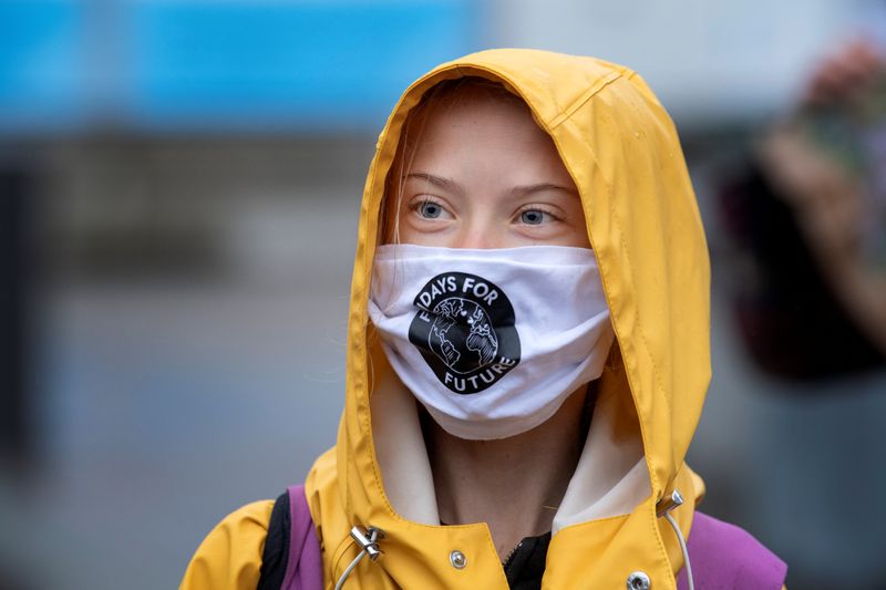 FILE PHOTO: Swedish climate activist Greta Thunberg leaves Fridays For
