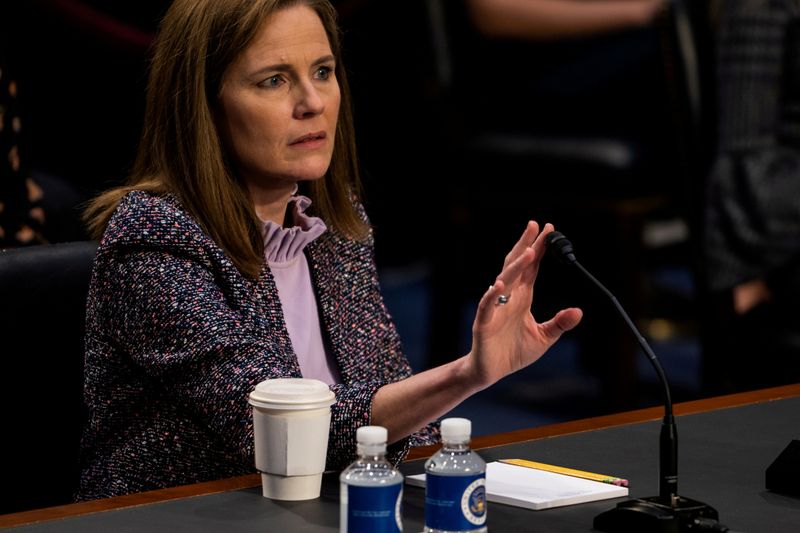 FILE PHOTO: Senate holds confirmation hearing for Amy Coney Barrett