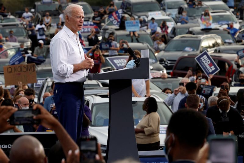 FILE PHOTO: Democratic U.S. presidential nominee Biden campaigns in Georgia