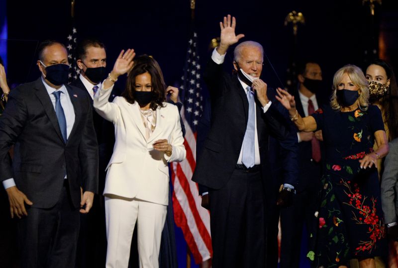 FILE PHOTO: Democratic 2020 U.S. presidential nominee Biden and vice