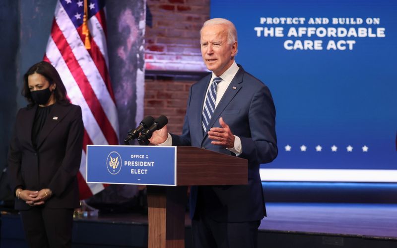 U.S. President-elect Biden and Vice President-elect Harris speak about health