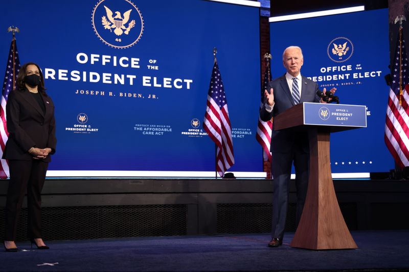 U.S. President-elect Biden holds news conference in Wilmington, Delaware