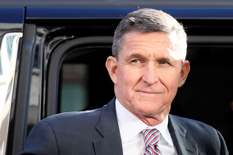 Former national security adviser Flynn arrives for sentencing hearing at