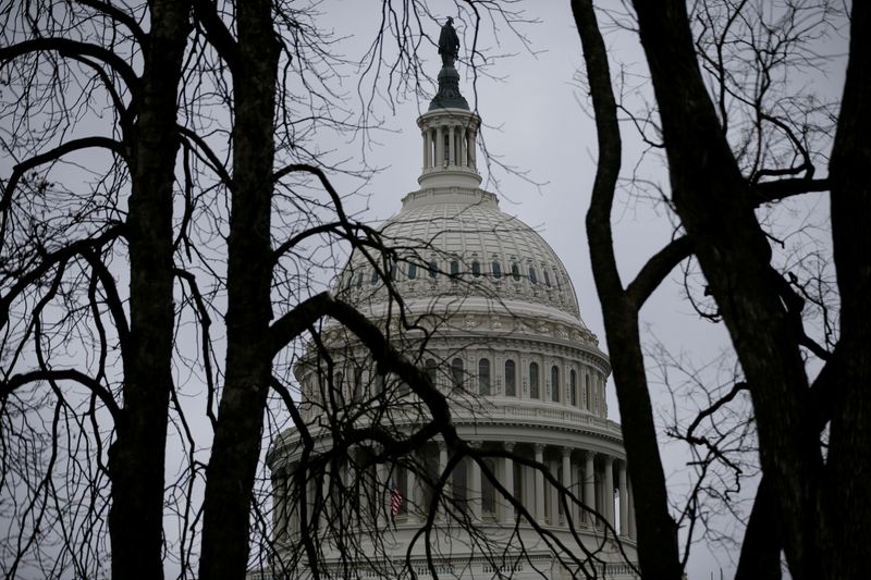 FILE PHOTO: he U.S. Capitol dome is seen ahead of