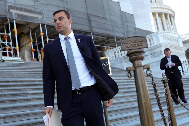 FILE PHOTO: U.S. Representative Amash departs after a series of