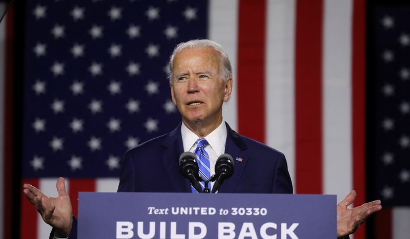 FILE PHOTO: Democratic U.S. presidential candidate Biden speaks about climate
