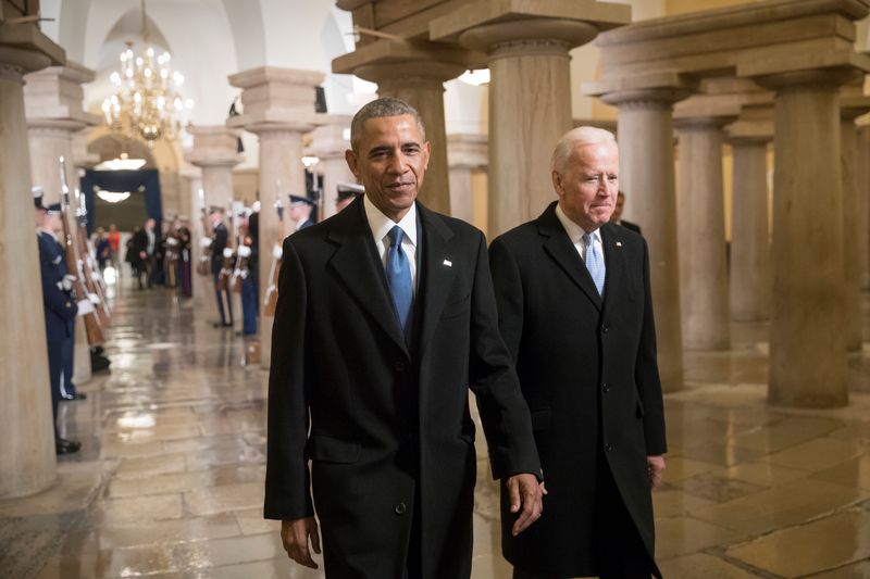 FILE PHOTO: President Barack Obama and Vice President Joe Biden