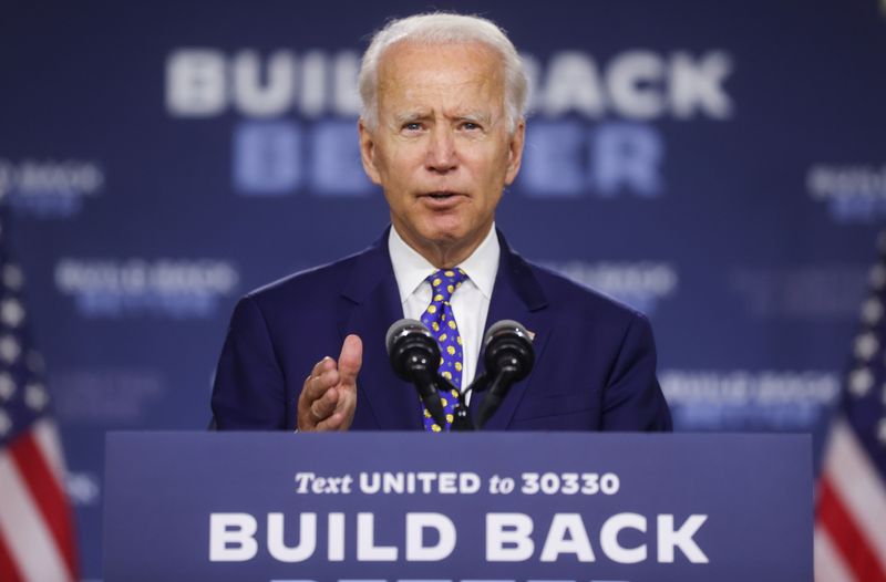 Democratic presidential candidate Joe Biden holds campaign event in Wilmington,