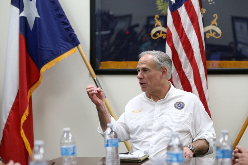 FILE PHOTO: Governor Greg Abbott meets with Texas National Guard