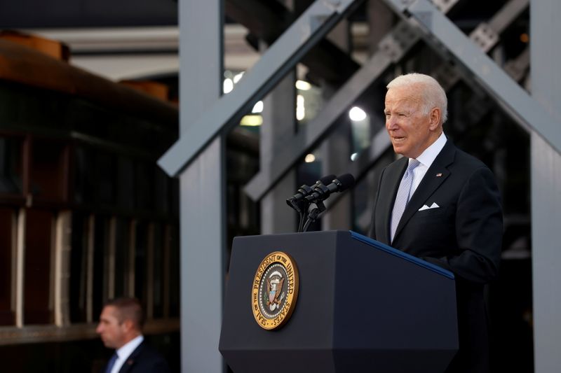 U.S. President Biden delivers remarks on infrastructure legislation in Scranton,