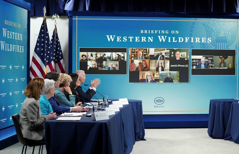 U.S. President Biden holds meeting on preparedness to heat, drought