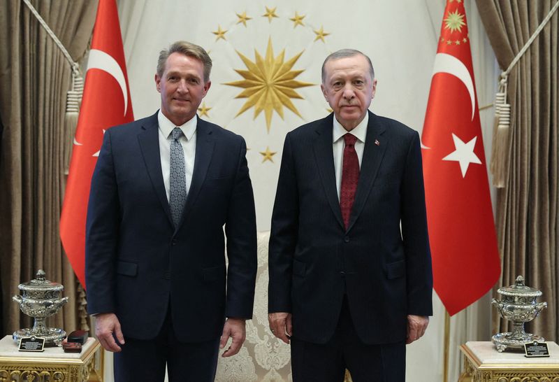 Turkish President Tayyip Erdogan meets with the newly appointed U.S.