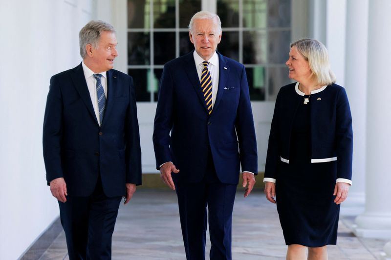 U.S. President Biden meets with Sweden’s Prime Minister Andersson and Finland’s President