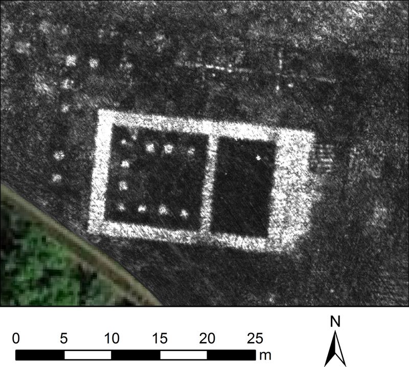 A slice of Ground Penetrating Radar data from the ancient