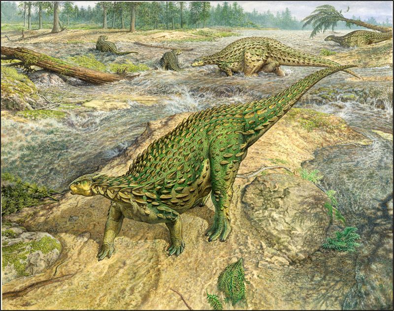 A life reconstruction of the Jurassic Period dinosaur Scelidosaurus