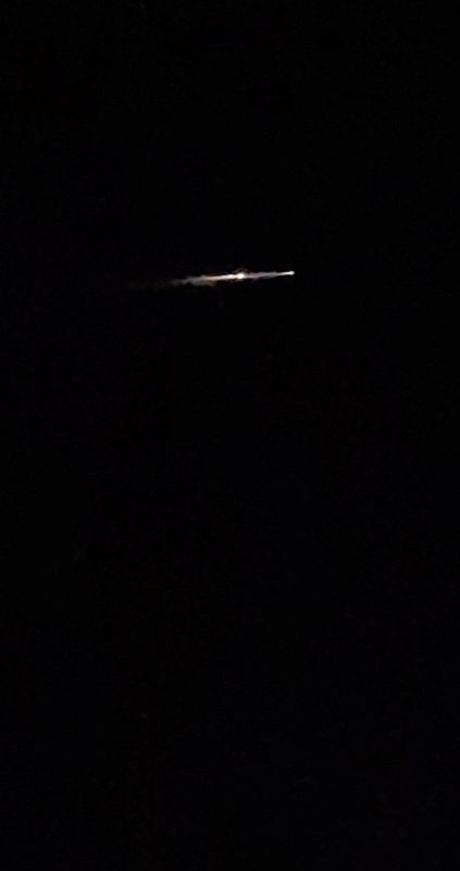 Space junk falling over the Sunshine Coast is seen in