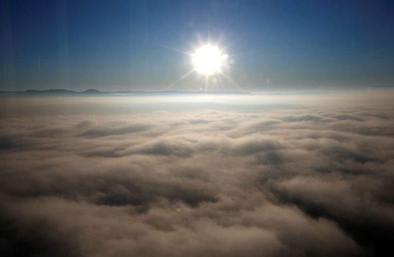 FILE PHOTO: Sunrise is seen from Thyssenkrupp’s test tower in