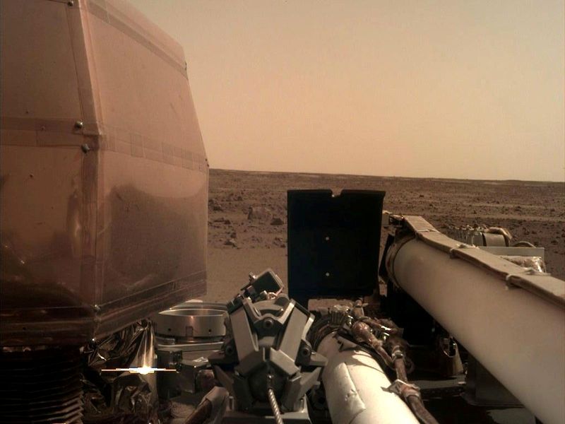 FILE PHOTO: The Instrument Deployment Camera’s image of the Martian