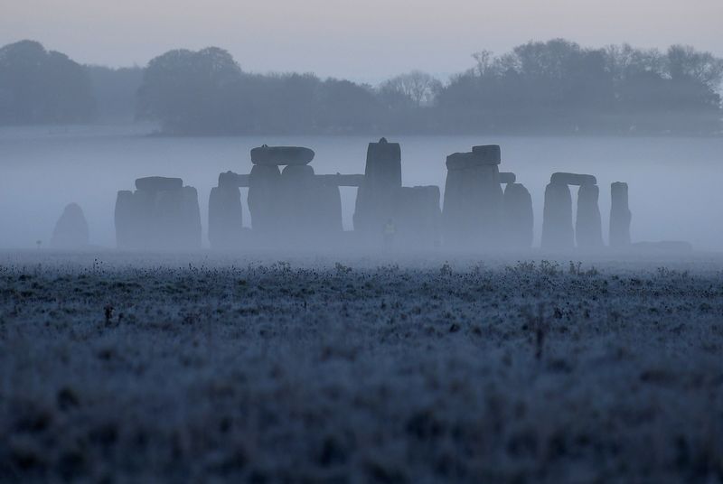FILE PHOTO: Stonehenge ancient stone circle is seen at dawn,