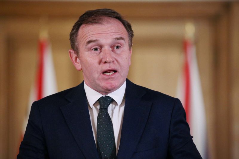 Britain’s Secretary of State for Environment George Eustice gives daily
