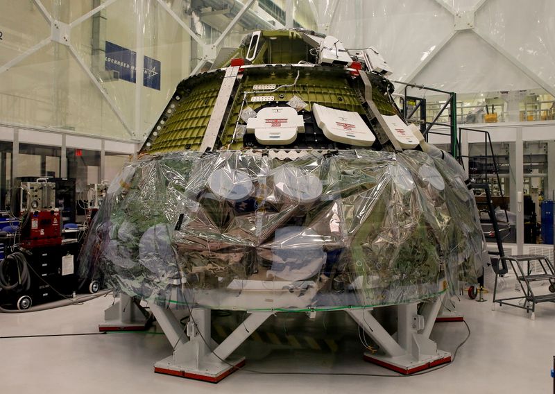 FILE PHOTO: The NASA Artemis program moon rocket’s Orion crew
